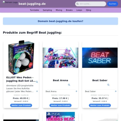 Screenshot beat-juggling.de