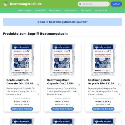 Screenshot beatmungstuch.de