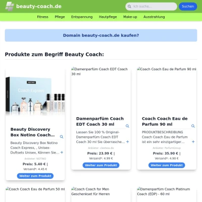 Screenshot beauty-coach.de