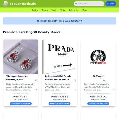 Screenshot beauty-mode.de