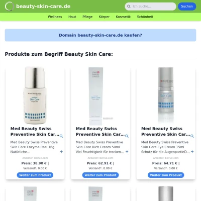 Screenshot beauty-skin-care.de