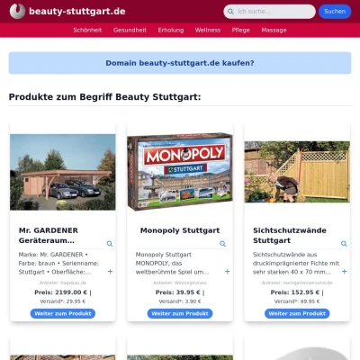 Screenshot beauty-stuttgart.de