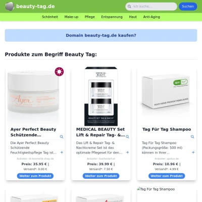 Screenshot beauty-tag.de