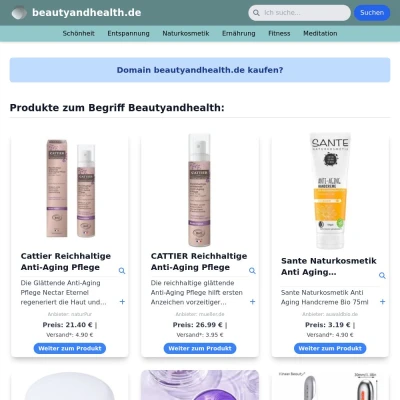 Screenshot beautyandhealth.de