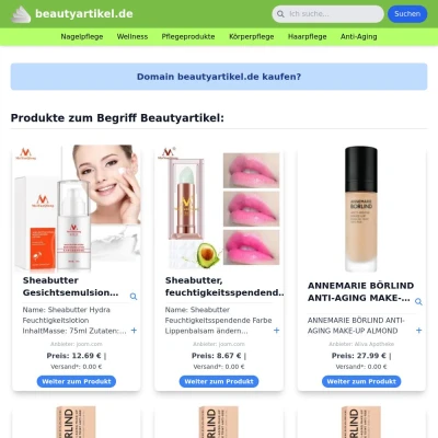 Screenshot beautyartikel.de