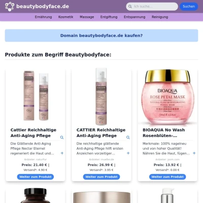 Screenshot beautybodyface.de