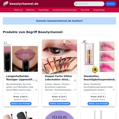 Screenshot beautychannel.de