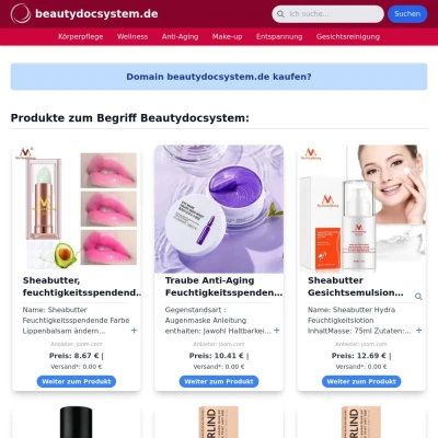 Screenshot beautydocsystem.de