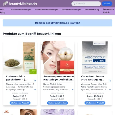 Screenshot beautykliniken.de