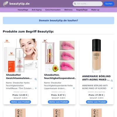 Screenshot beautytip.de