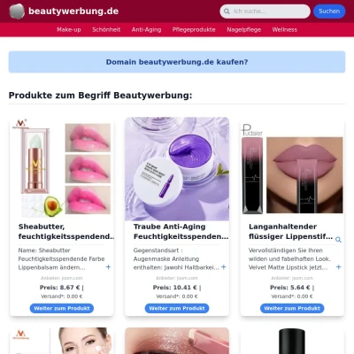 Screenshot beautywerbung.de