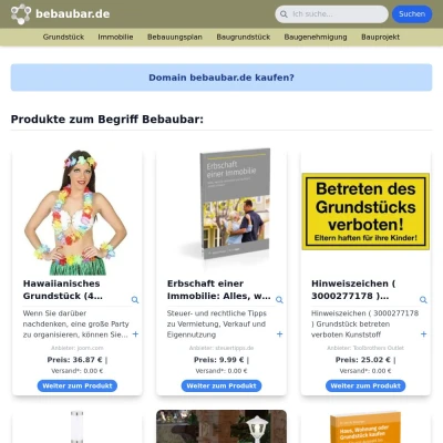 Screenshot bebaubar.de