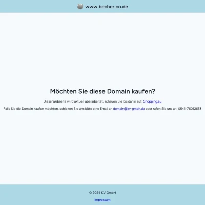 Screenshot becher.co.de