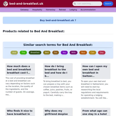 Screenshot bed-and-breakfast.uk