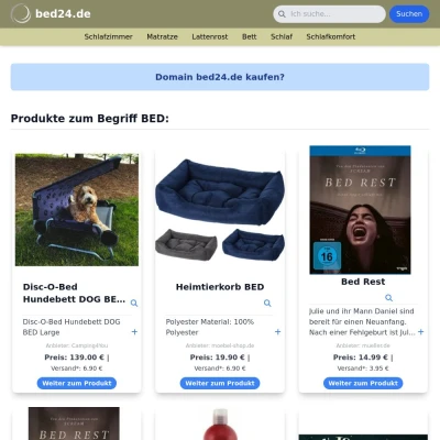 Screenshot bed24.de