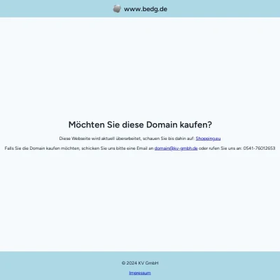 Screenshot bedg.de