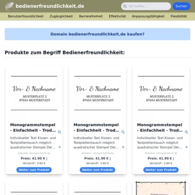 Screenshot bedienerfreundlichkeit.de