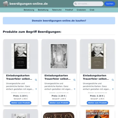 Screenshot beerdigungen-online.de