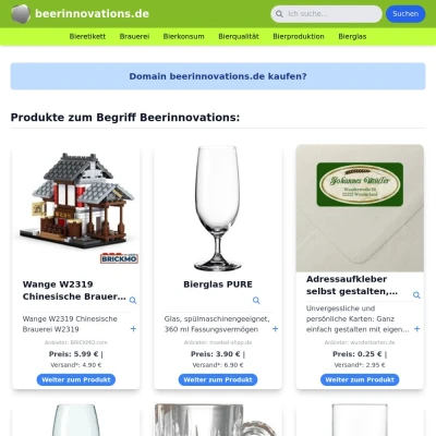 Screenshot beerinnovations.de