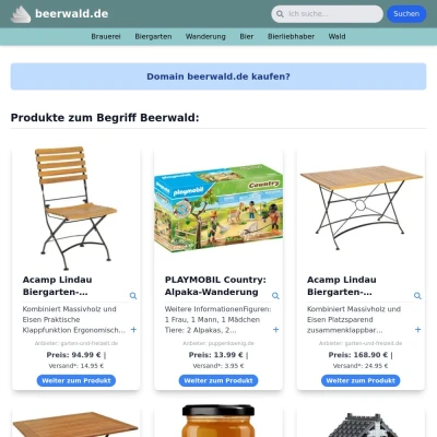 Screenshot beerwald.de