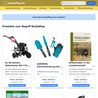 Screenshot beetpflug.de