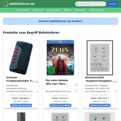 Screenshot befehlsform.de