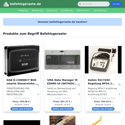 Screenshot befehlsgeraete.de