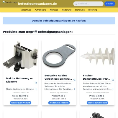 Screenshot befestigungsanlagen.de