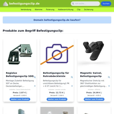 Screenshot befestigungsclip.de