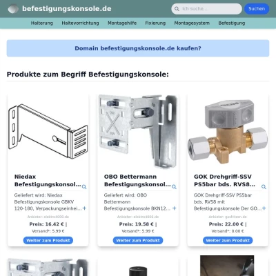 Screenshot befestigungskonsole.de