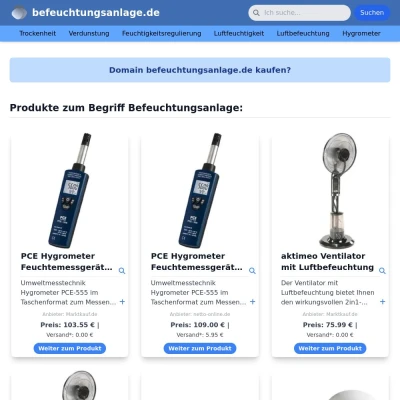 Screenshot befeuchtungsanlage.de