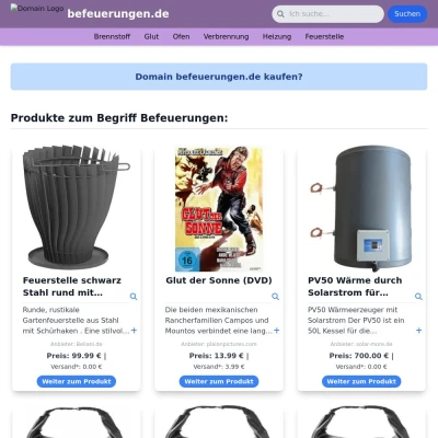 Screenshot befeuerungen.de