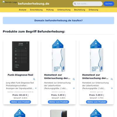 Screenshot befunderhebung.de