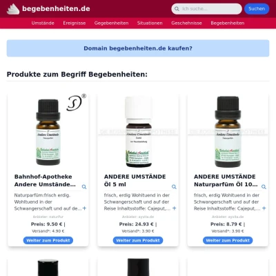 Screenshot begebenheiten.de