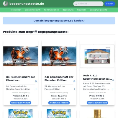 Screenshot begegnungstaette.de