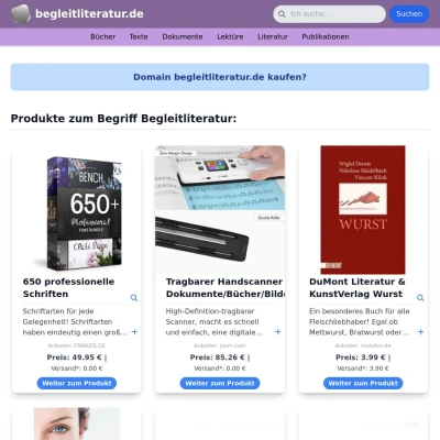 Screenshot begleitliteratur.de
