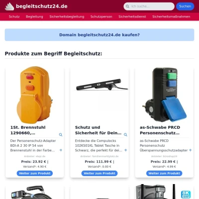 Screenshot begleitschutz24.de