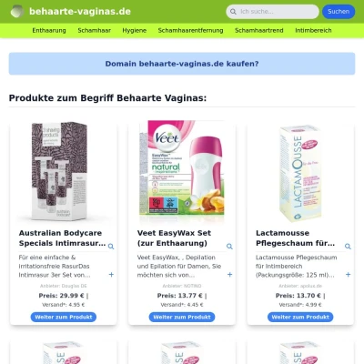 Screenshot behaarte-vaginas.de