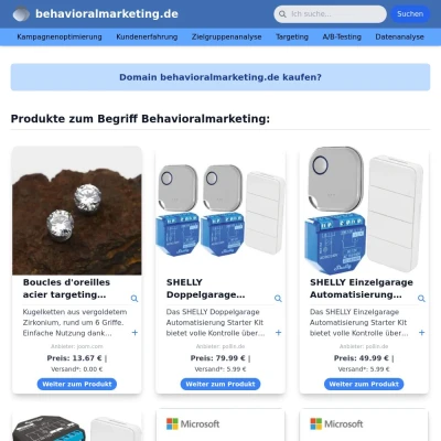 Screenshot behavioralmarketing.de