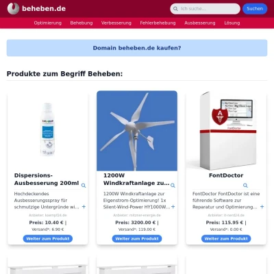 Screenshot beheben.de