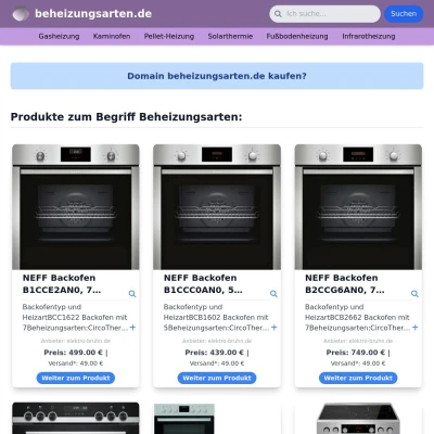 Screenshot beheizungsarten.de