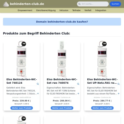 Screenshot behinderten-club.de