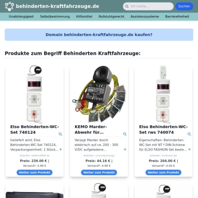 Screenshot behinderten-kraftfahrzeuge.de