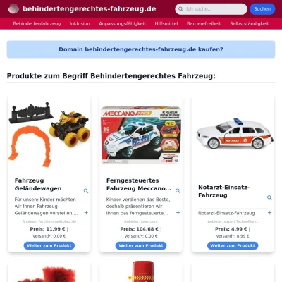 Screenshot behindertengerechtes-fahrzeug.de