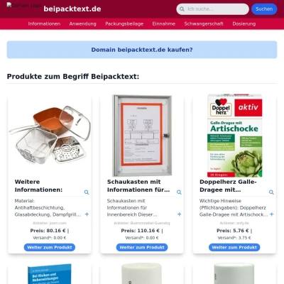 Screenshot beipacktext.de