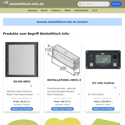 Screenshot beistelltisch-info.de