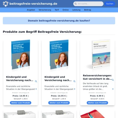 Screenshot beitragsfreie-versicherung.de