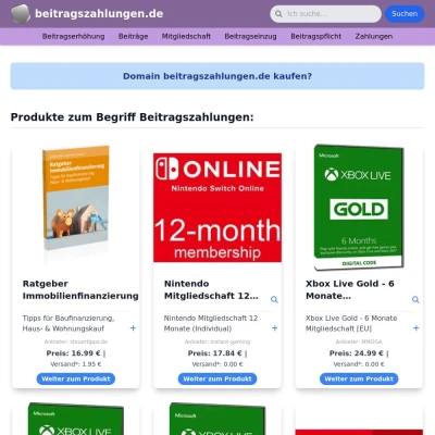 Screenshot beitragszahlungen.de