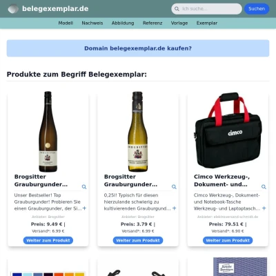 Screenshot belegexemplar.de