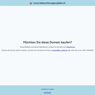 Screenshot beleuchtungsprojekte.ch